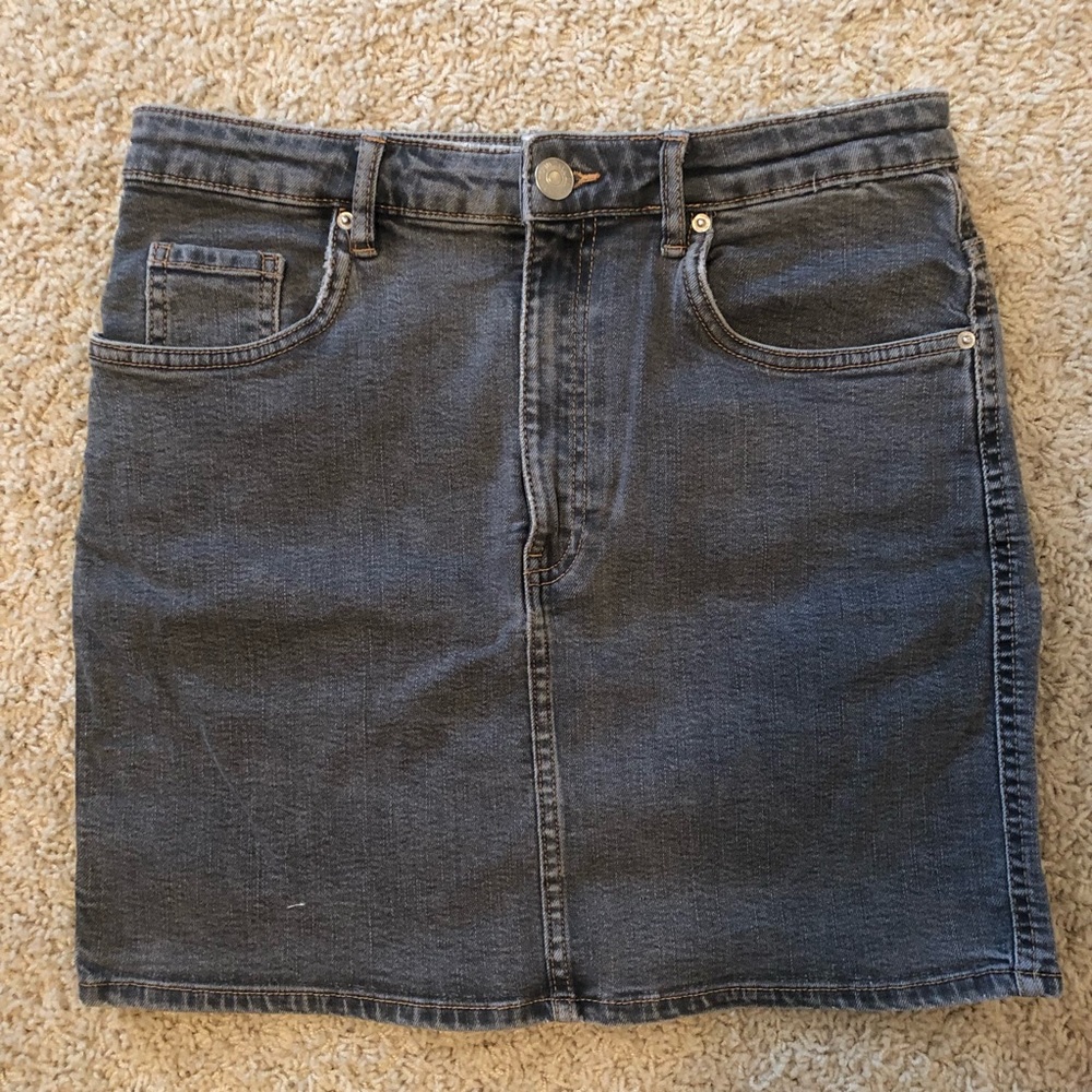 Grey denim Zara miniskirt